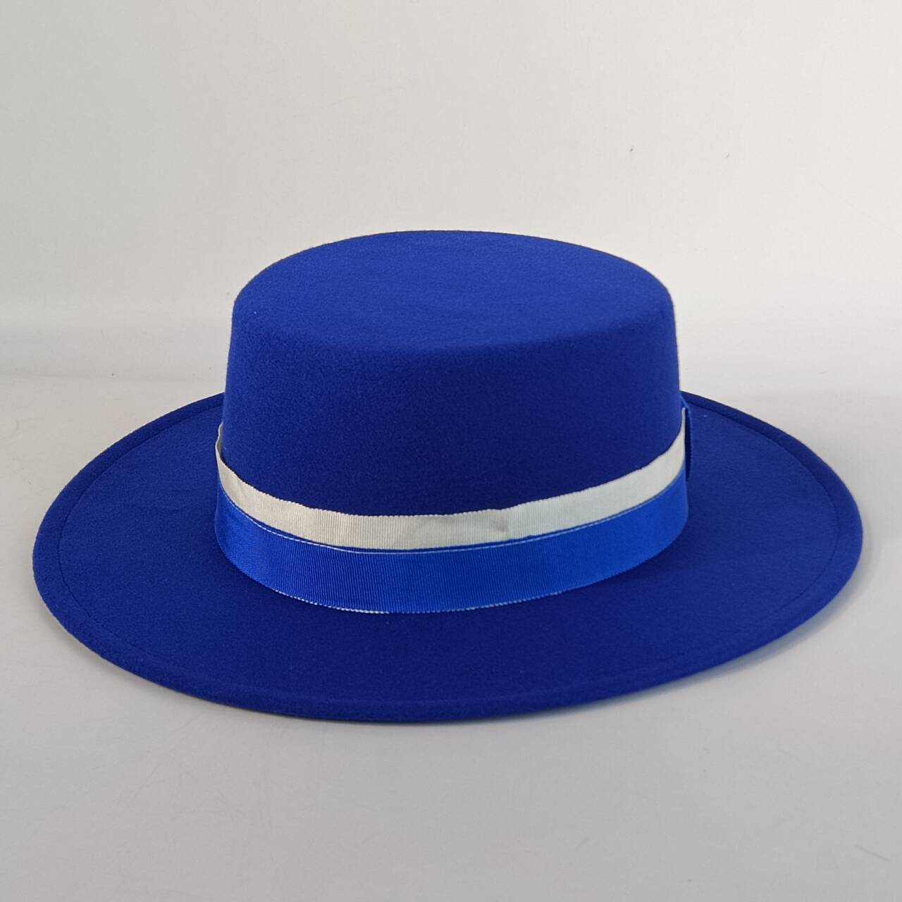 

Elegant two-tone woven ribbon flat cap for women stylish felt hat Panama hat.hats for woman 2PCS