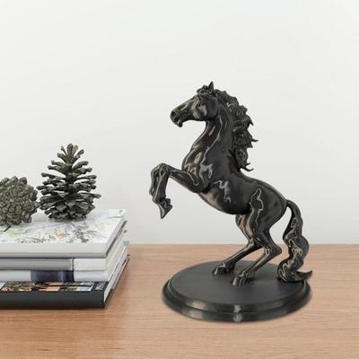 Ozdoba Konia Drukowana w 3D Dekoracja Konia Drukowana w 3D Figurka Konia Drukowana w 3D Rzeźba Czarna Statuetka Dekoracja Dom Biuro