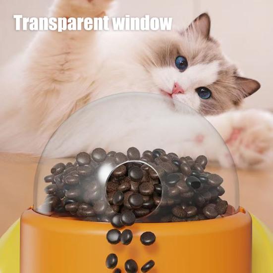 1/2Pcs Pet Feeder Duck Shape Slow Feeder Puzzle Toy Food Grade Washable Treat Dispenser with Visible Window Interactive Slow Feeder