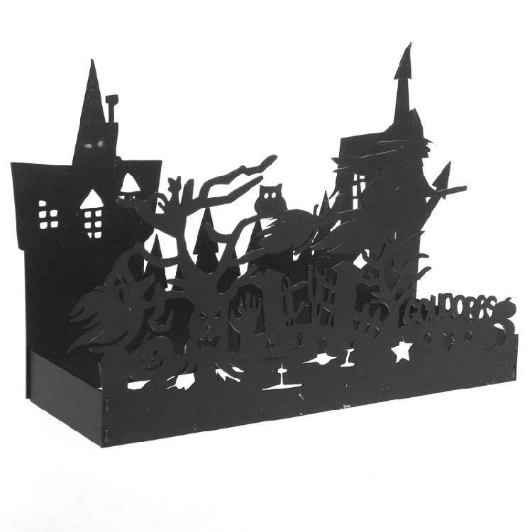 Novelty Witch Silhouette Candle Holder Halloween Candle Holder for Party Decor