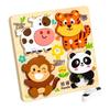 Wooden Animal Cognition Jigsaw Puzzle for Kids - Shape Matching Toy for Age 3+ Birthday Gift.