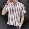 Men's Casual Striped Half-Sleeve Shirt