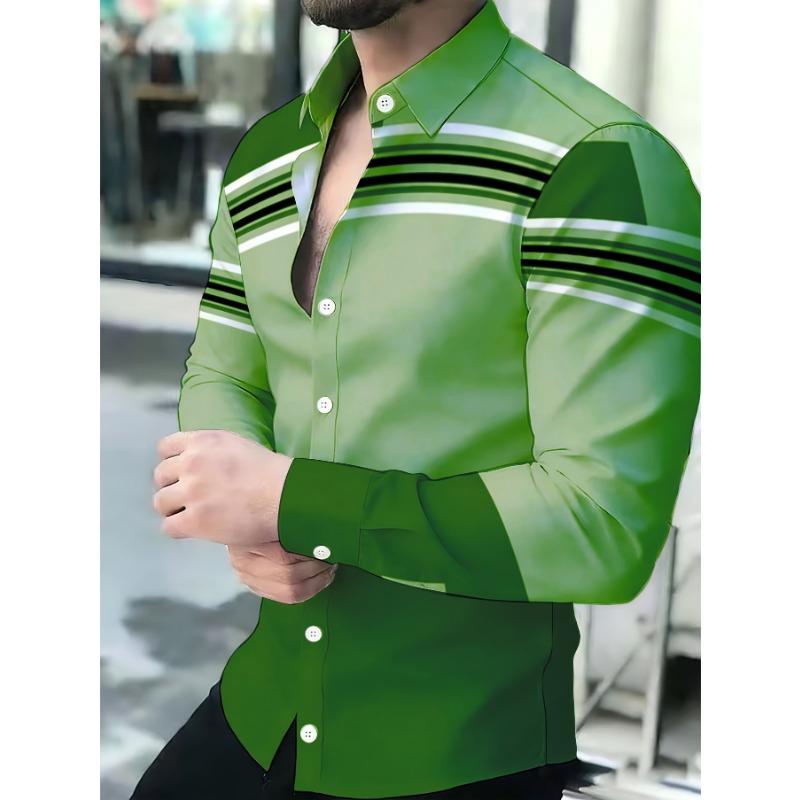 Herren Business Casual Hemd mit Aufdruck und langen Ärmeln, Modisches Schlank geschnittenes Leichtes Oberteil für Frühling/Sommer, Einfach Elegant Vielseitig für Pendler Professionelle Kleidung