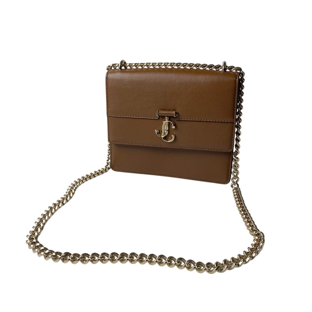 Used JIMMY CHOOShoulder Bag Brown Leather Women