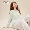 Betu Women's 3D Floral Jacquard Knit Sweater