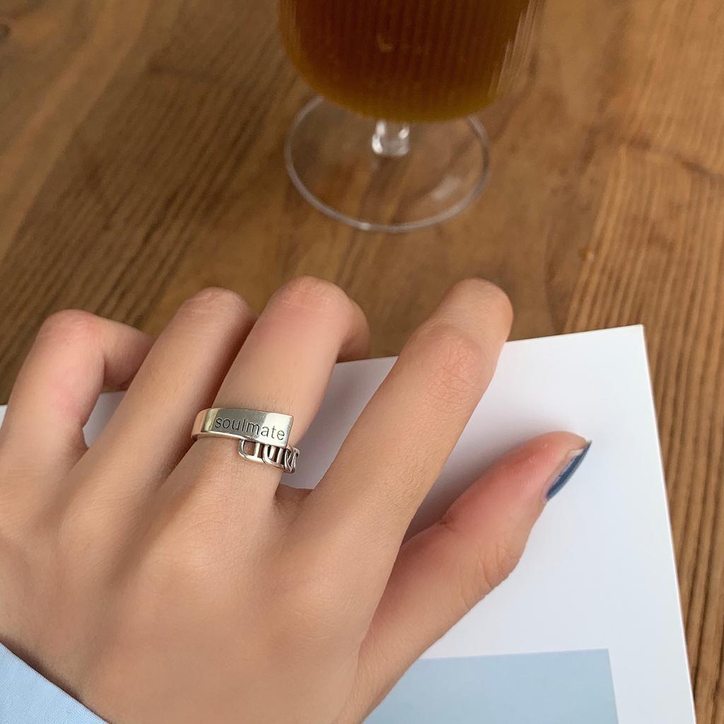 Design Geometric Unique 925 Silver Ring For Women Trendy Ins Inspired Jewelry