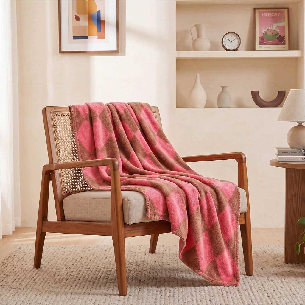 Thickened Blanket, Retro Loop Velvet Blanket, Dormitory Nap Blanket, Office Blanket, Machine Washable