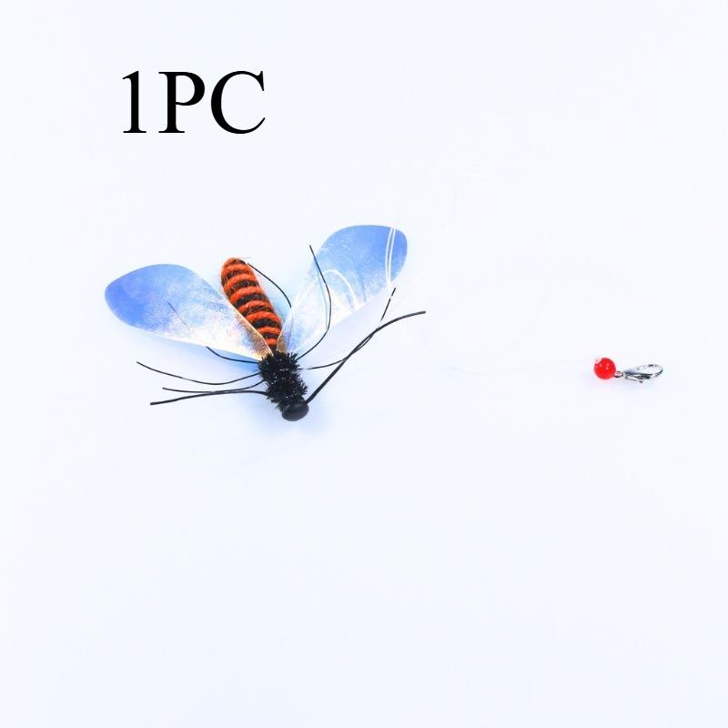 

1pc/2pcs Simulated Long Bee Cat Teasing Stick Replacement Head Toy Rope Pet Toys