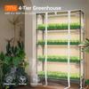 Indoor Greenhouse with Grow Light Plant Shelf 4 Pack T8 Full Spectrum Plant Lights and Cover Mini Greenhouse for Indoor Plant S