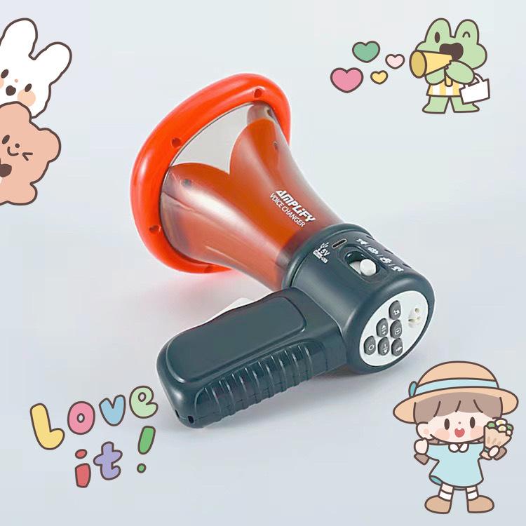 USB Charging Children's Megaphone Voice Changer Toy with Recording Feature