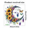 Sunflower Moon Wall Stickers Self-Adhesive Flower Butterfly Decals for Kids Room Door Fridge Peel Stick Home Decor