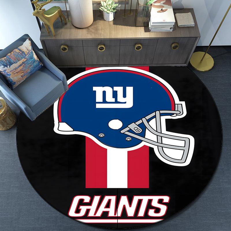 New York Logo Round Rug for Livingroom,Bedroom, Palyroom, Chair Rug, Area Rug, Circle Carpet, Large Size Fan Christmas Gift