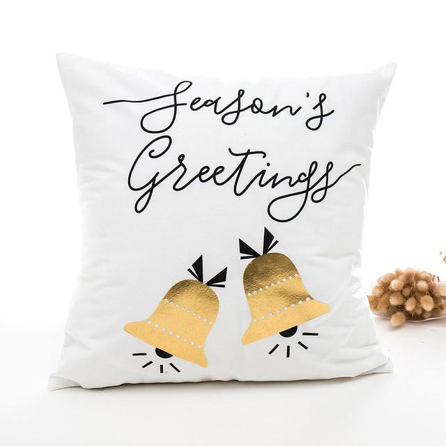Gold Bronzing Cushion Decorative Pillows Black And White Love Home Decor Sofa Throw Pillow Almofadas Decorativas Para Sofa 45Cm