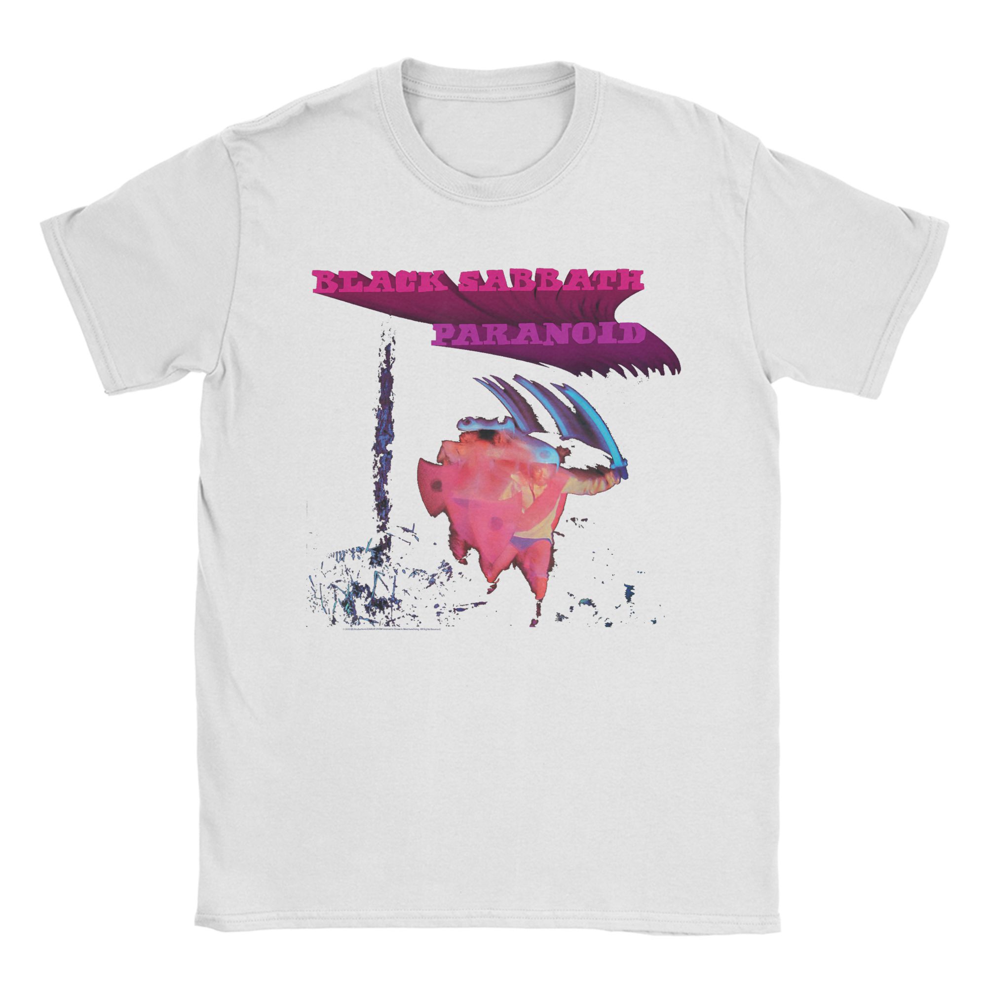 

Black Sabbath Paranoid Motion Trails T-Shirts Men Novelty Tee Shirt Crew Neck Short Sleeve T Shirt 4XL