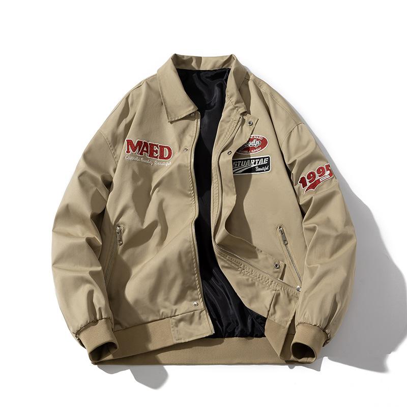 Autumn and Winter American Retro High Street Pilot Jacket Thickened Baseball Cotton Jacket Men and Women Lapel Work Jacket