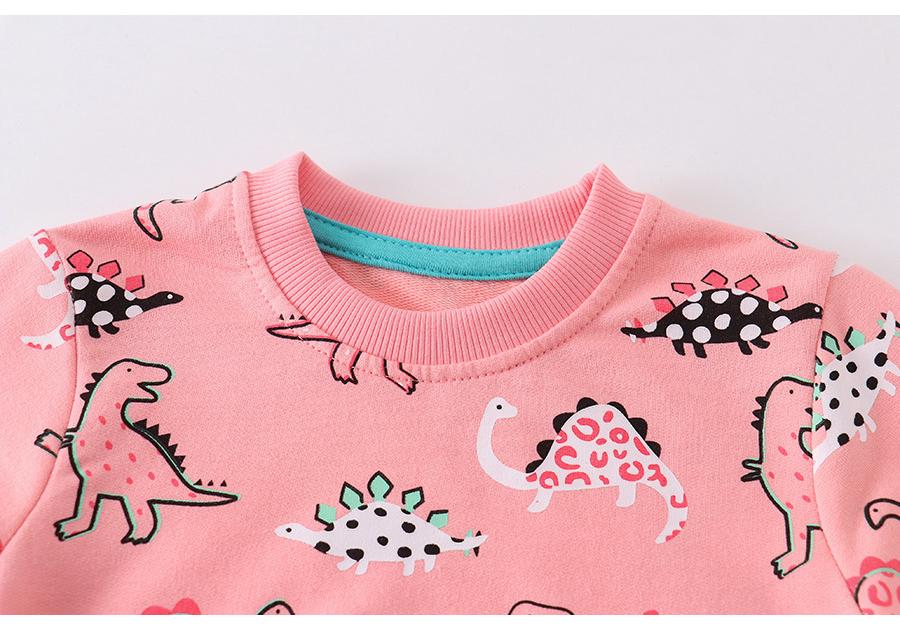 Girls' Autumn Cartoon Cotton Long-Sleeve Sweatshirt