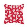 Red Black Series Heart Love Papa Pattern Print Soft Square Pillowslip Polyester Cushion Cover Pillowcase Living Room Home Decor