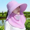 Summer large brim women's shawl sun protection hat women's new sun hat neck protection UV protection sun hat