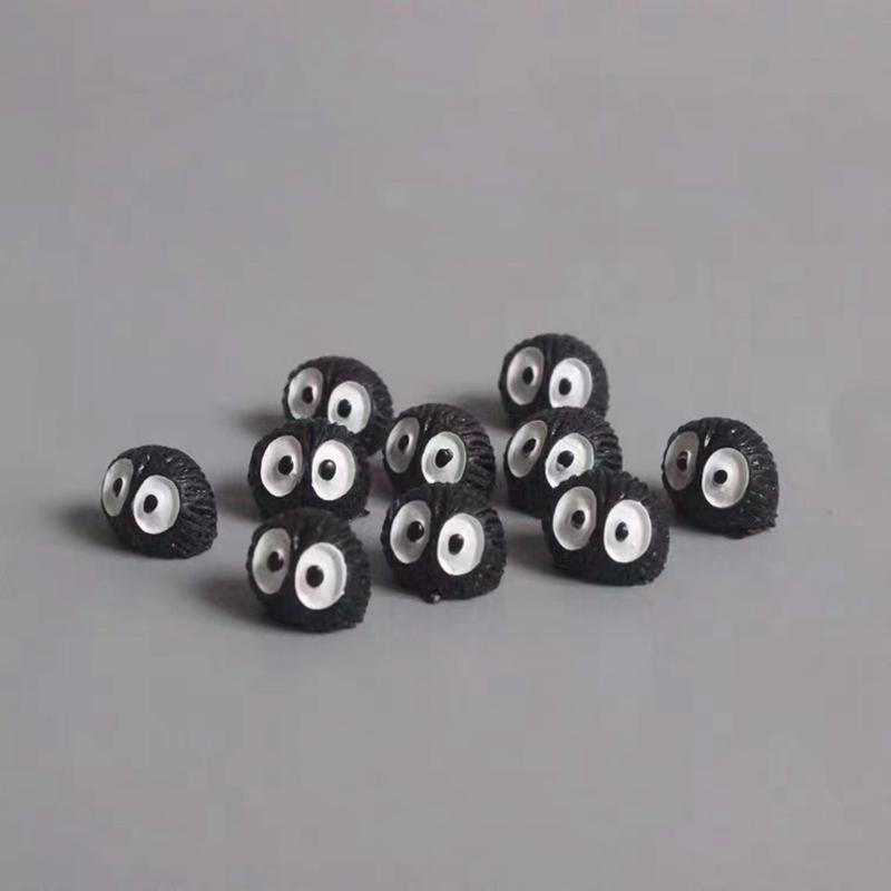 

10 шт. Мини фигурки пыльных шариков, эльфы, единичные смоляные брикеты, игрушки, миниатюрный сказочный сад, мох, микро-ландшафтный орнамент, домашний декор чёрный