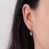 ANENJERY Geometrische Horn Creolen für Frauen Allergieprävention Glänzende Zirkonia Ohrringe Zarter Schmuck