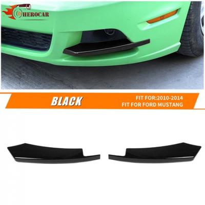 Black Front Fog Light Lower Lamp Eyebrow Cover For Ford Mustang 2010-14 Exterior