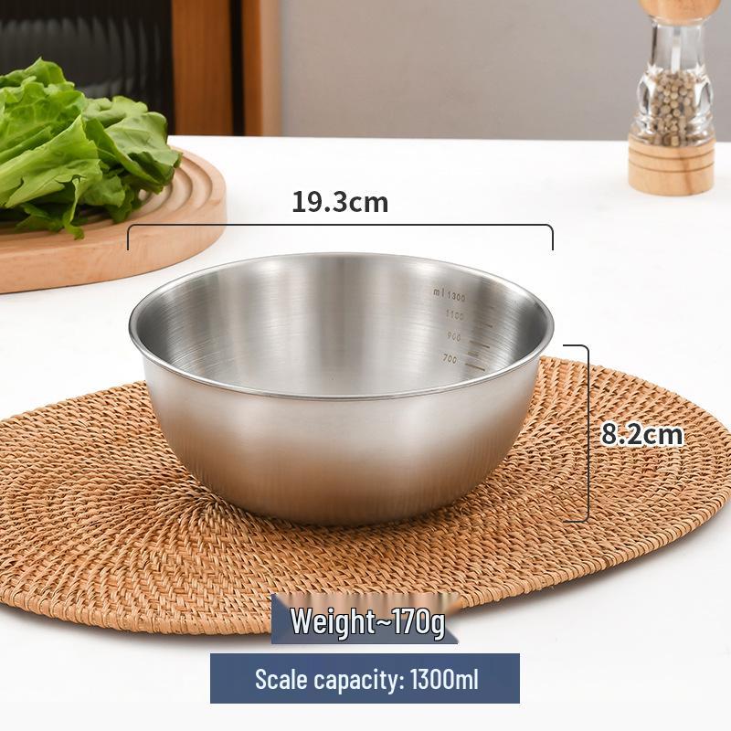 Gold Round Stainless Steel Mixing Bowl for Salad, Baking, and Egg Beating