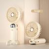1PCS Mini Portable Fan With Smart LED Digital Display 5 Speed Adjustable Rechargeable Handheld Fan Mini Fan
