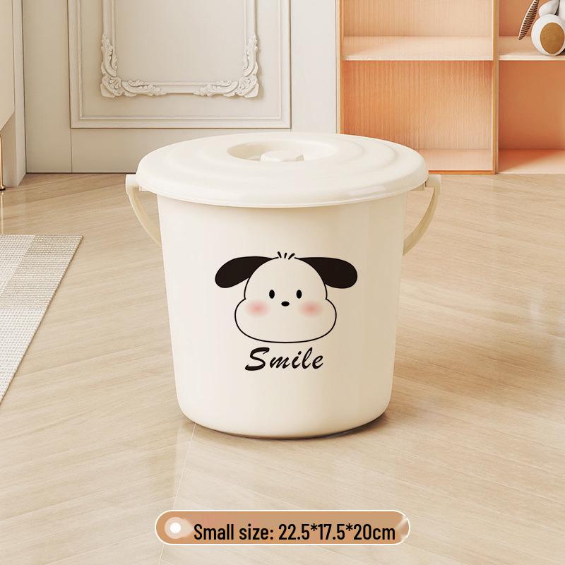 Small Multi-Purpose Thickened Plastic Bucket with Lid for Household, Outdoor, Fishing, and Painting Activities