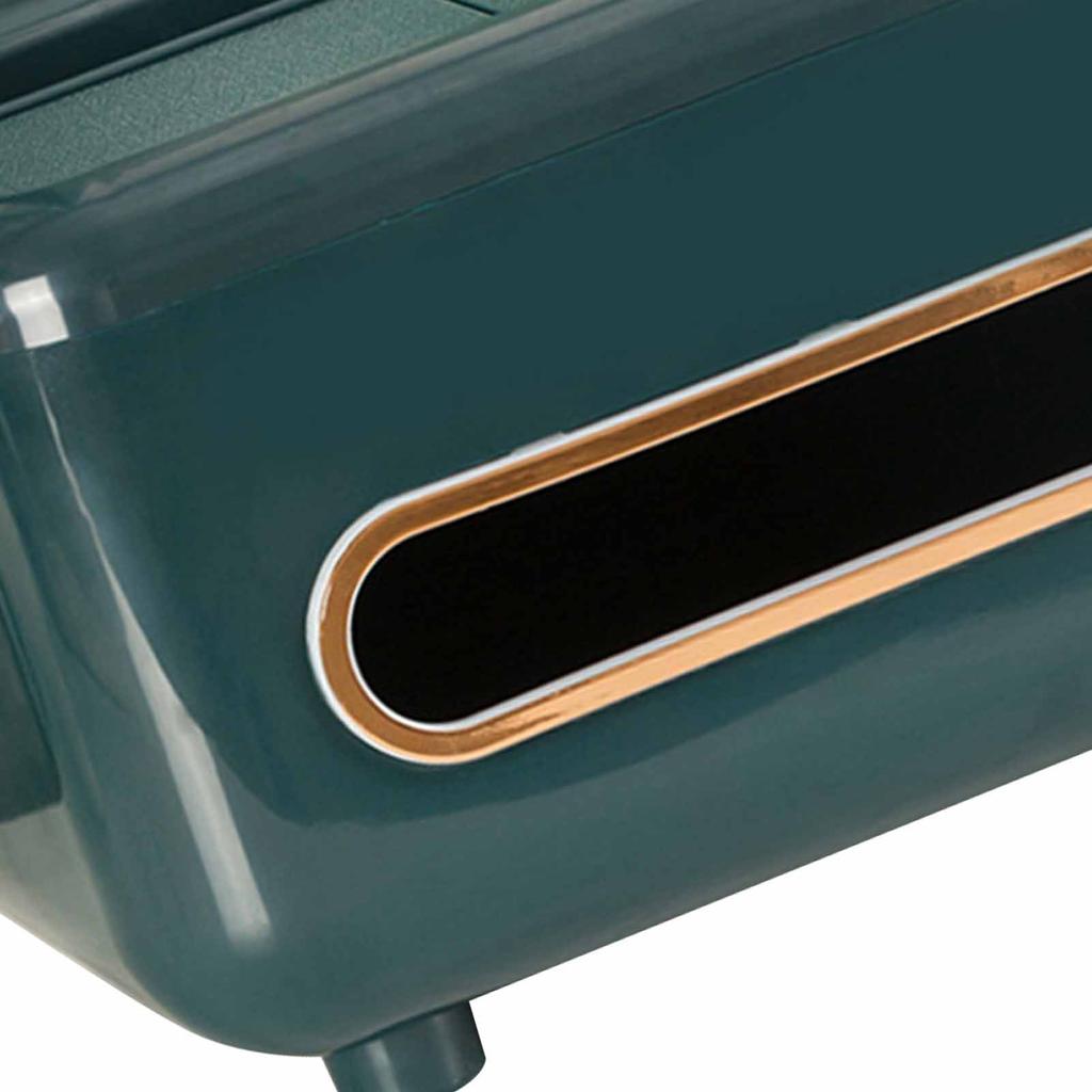 Desktop-Taschentuchbox Multifunktionaler Heim-Taschentuchspender Fernbedienungs-Organizerbox für Wohnzimmer Restaurant Dunkel