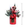 Christmas Artificial Potted Flower Artificial Christmas Plants With Pine Cones Holiday Party Supplies For Holiday Classroom