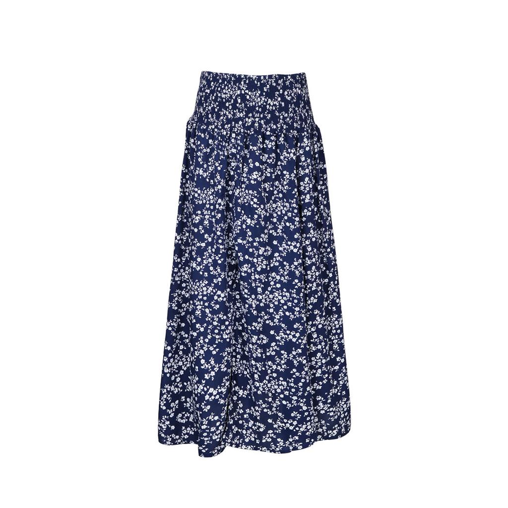 Summer Women's Half-body Skirt Medium-length Temperament Elegant Printed Half-body Skirt