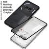 Universal Magnetic Metal Anti-Drop Case for Nothing Phone 2/2A/2A Plus with Snap Button.