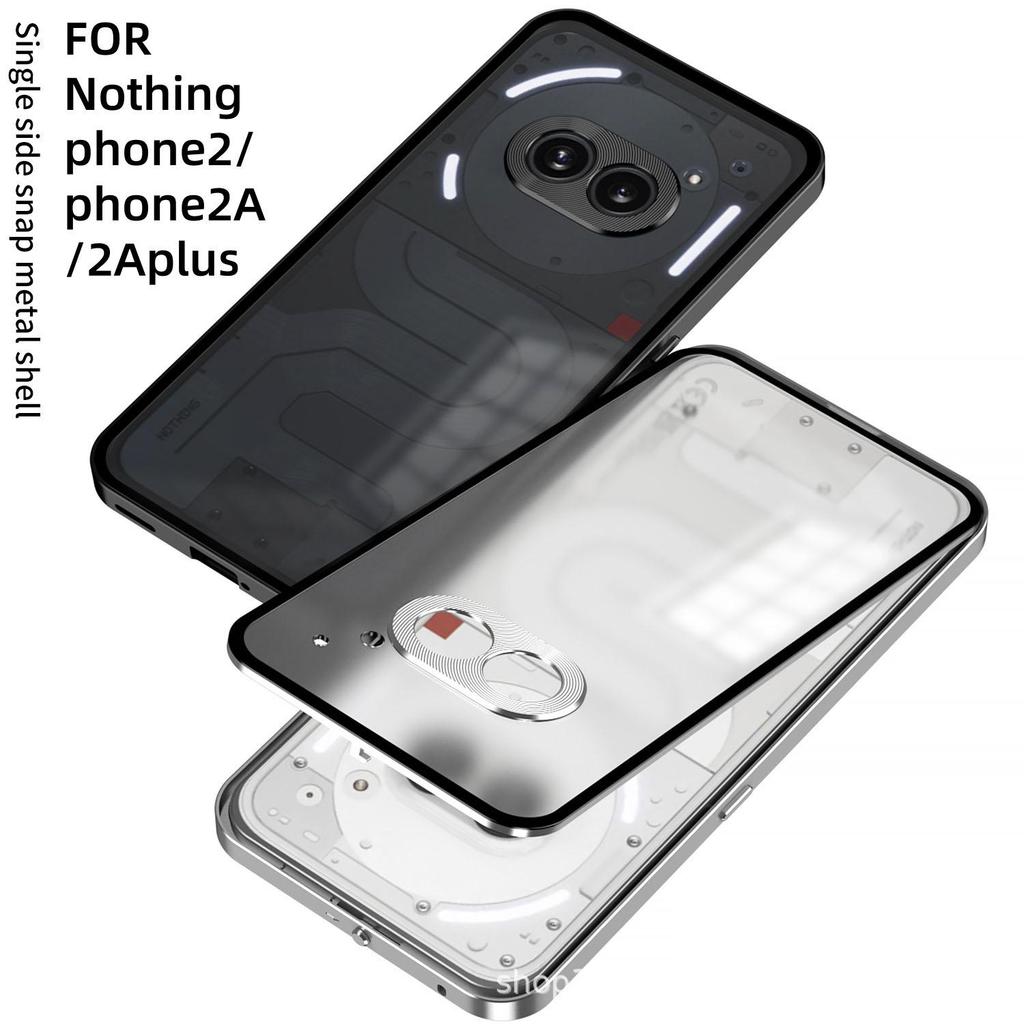 Universal Magnetic Metal Anti-Drop Case for Nothing Phone 2/2A/2A Plus with Snap Button.