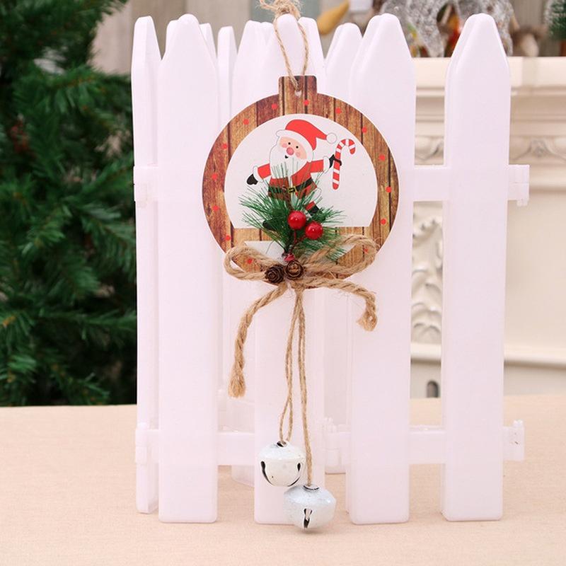1pcs Christmas Bells Pendant Decoration New Snowflakes Pentagram Bubble Board Christmas Tree Door Pe