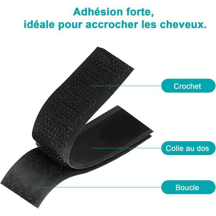 Scratch autocollant double-face - NOBRAND - Rouleau 10 m - 20 mm - Noir - Adhésion ultra-forte