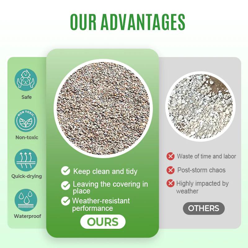 Colla per Rocce Colla per Pietre Paesaggistiche Anti-Ingiallimento Adesiva Copertura del Terreno Legante per Ghiaia Per Cortili Esterni Giardino Patii Vialetti