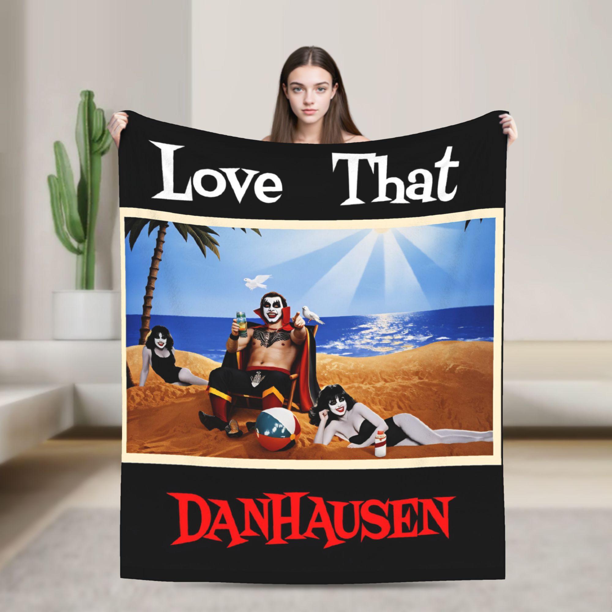 Happy Adults Toys Unisex Love That Danhausen Soft Cozy Blanket For Living Room Funny Throw Blanket Winter Travel Car Flannel Bedspread