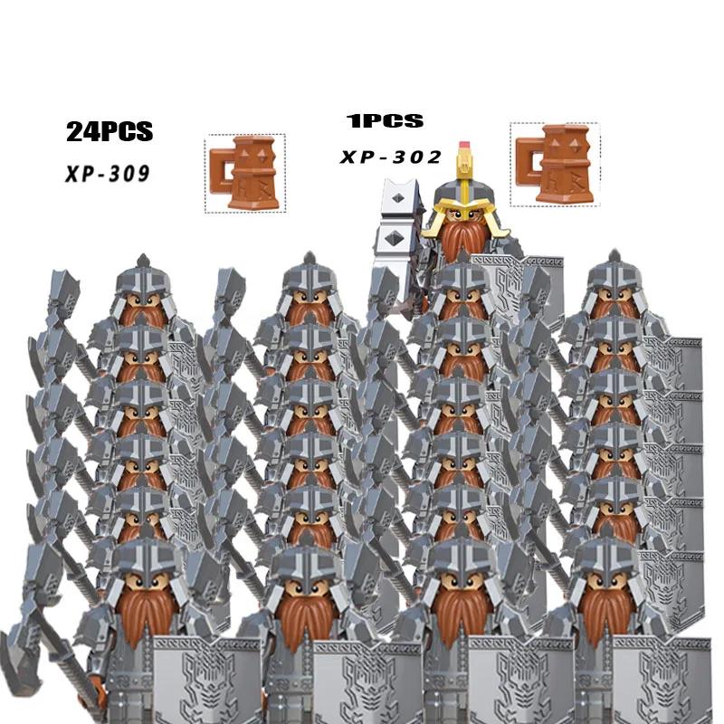 The Movie Monster-Lord Rings Dwarf Warrior Iron Foot Dane leader of the DWARVES Building Blocks Children Toys
