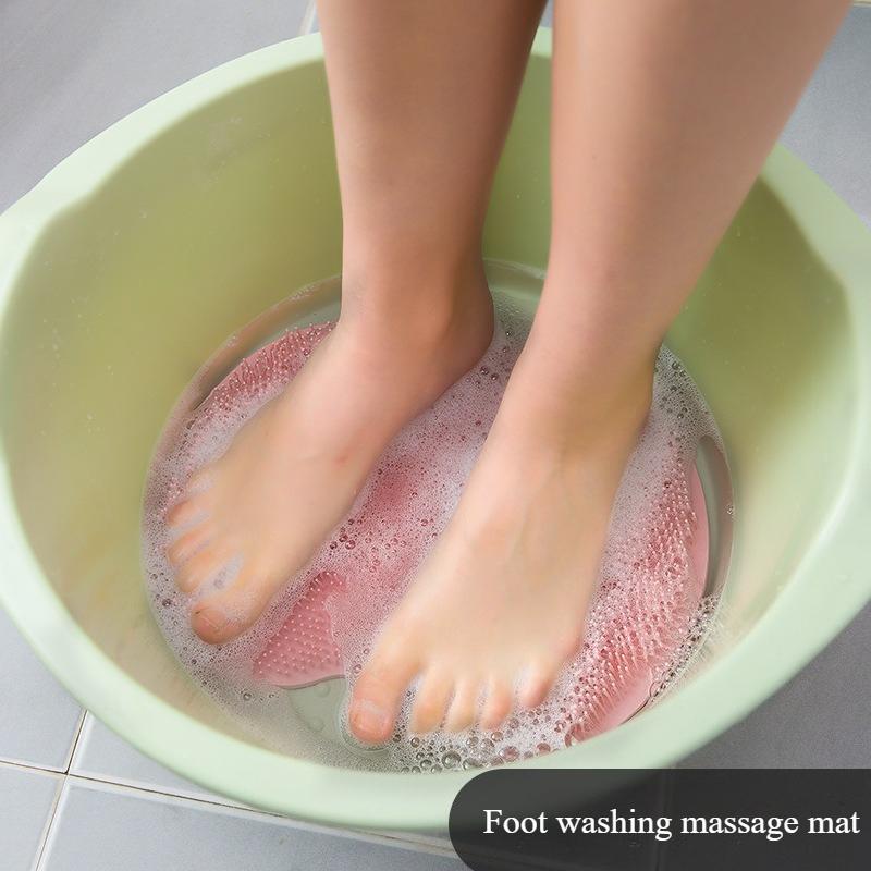New Bathroom TPE Foot Massage Mat Rubbing Foot Cleaning Washing Brush Mat Bathtub Cushion Foot Bath Rubbing Massage Mat