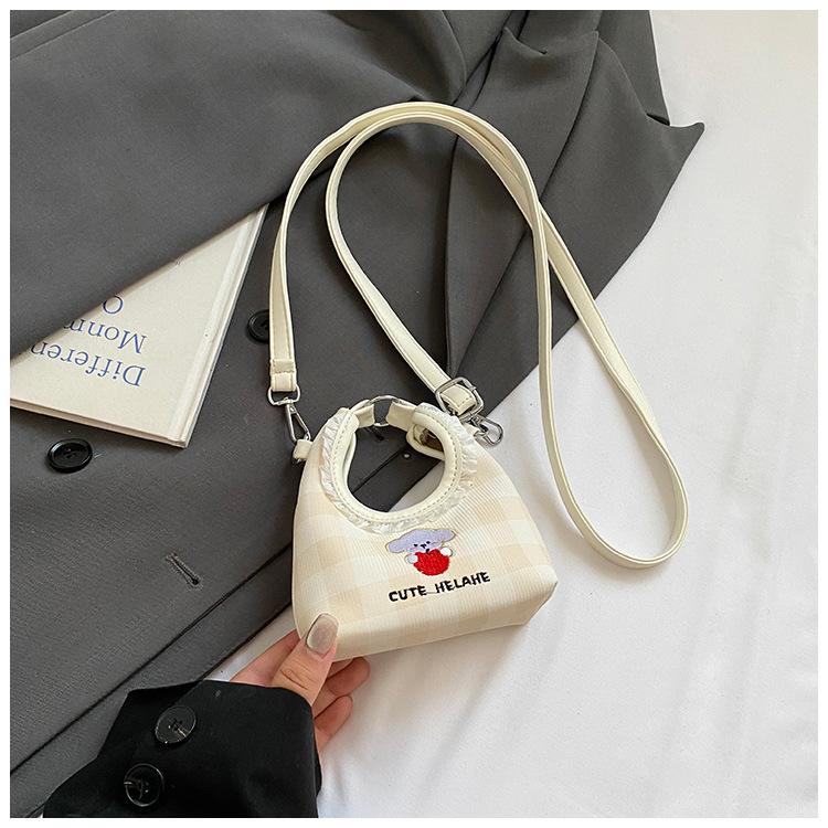 

Korean version ins cute girl bucket bag 2025 summer puppy fashion casual shoulder bag trendy portable women s bag белый