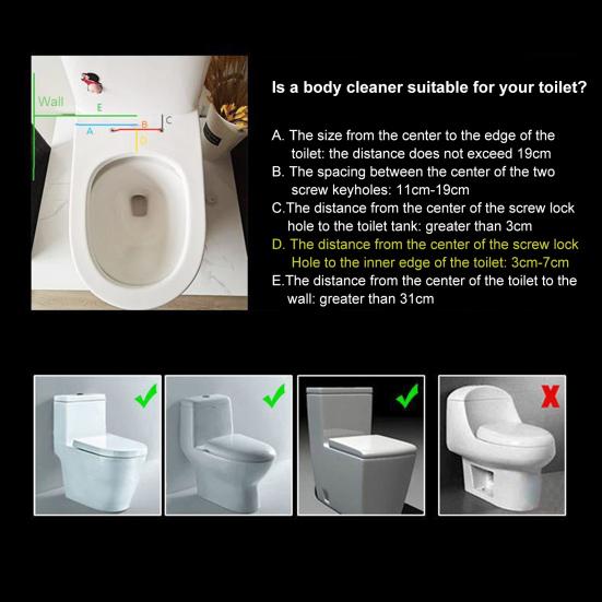 Ultra-Thin Adjustable Pressure Bidet Toilet Sprinkler Bidet Toilet Seat Attachment Ultra-Thin Nozzle