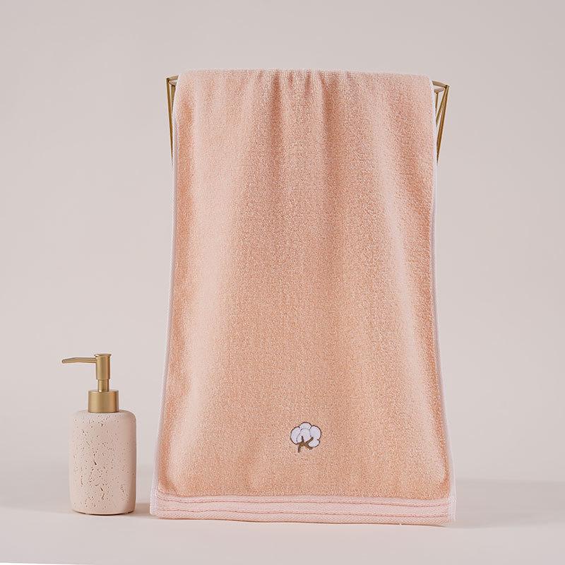 Pure Cotton Absorbent Face Towel - Plain Color, Home & Adult Use, Embroiderable Gift