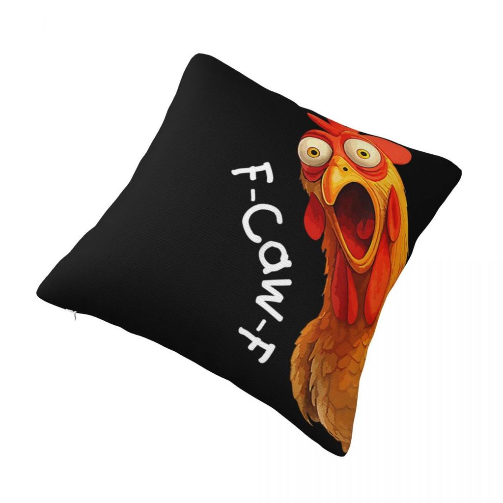 Funny F-Caw-F Chicken Fcawf Pillowcase Stuff Printed Cushion Cover Pillow Covers Home Decor Square Multi Size
