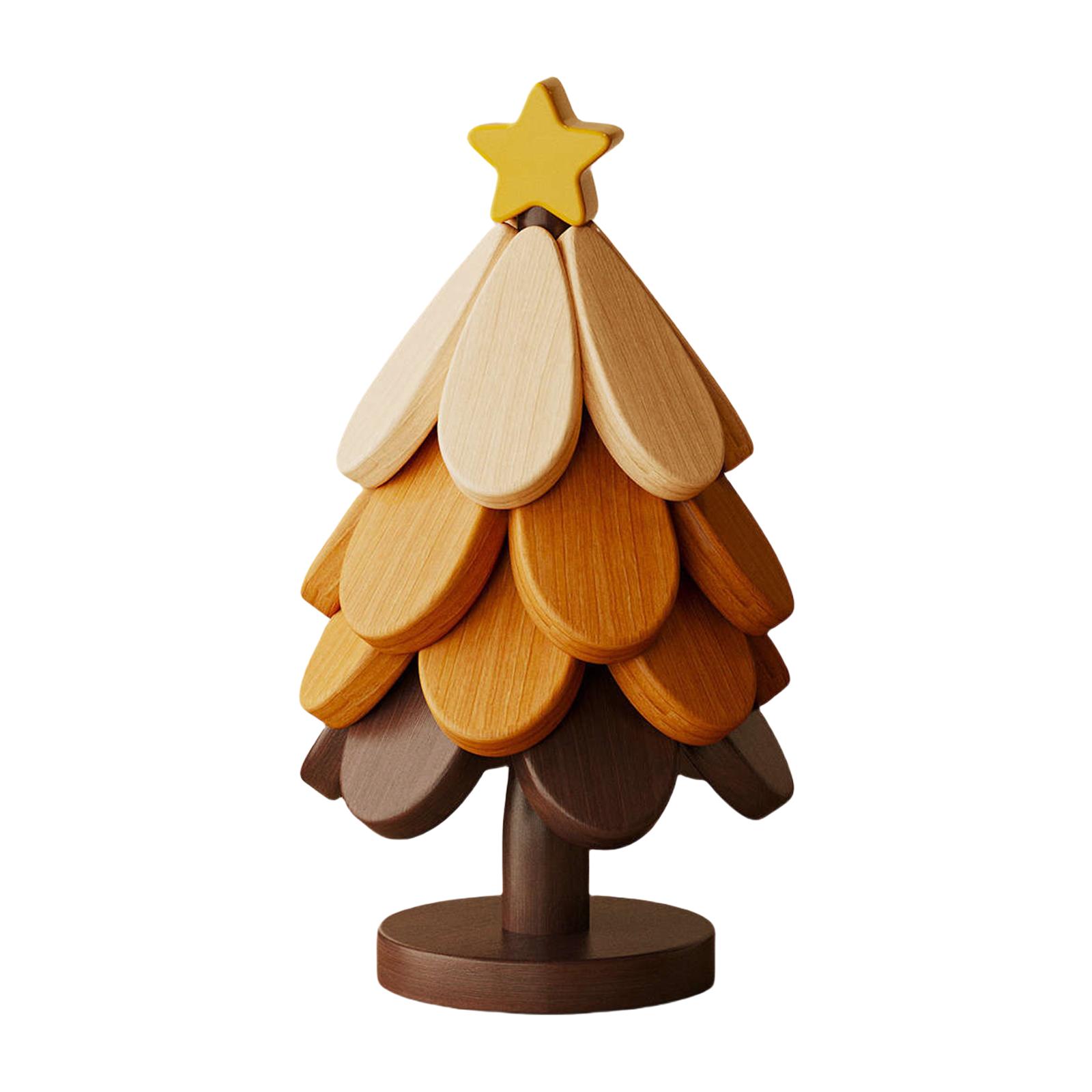 

4pcs/1set Christmas Tree Coasters Set Anti-scald Wooden Christmas Tree Coasters Tree-shaped for Hot Dishes Teapot Hot Pot Holder 4pcs-1set