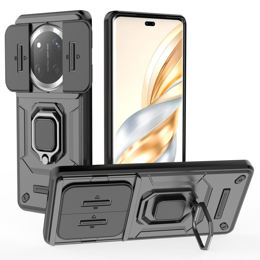 For Honor X60 Pro 5G/Magic7 Lite 5G Case PC+TPU Kickstand Phone Protector with Lens Cover
