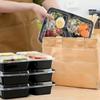 10Set Einweg-Mahlzeitbox mit Deckel Haushalt Küche Restaurant Picknick Obst Sandwiches Snacks Takeout Lebensmittel Vorratsbehälter