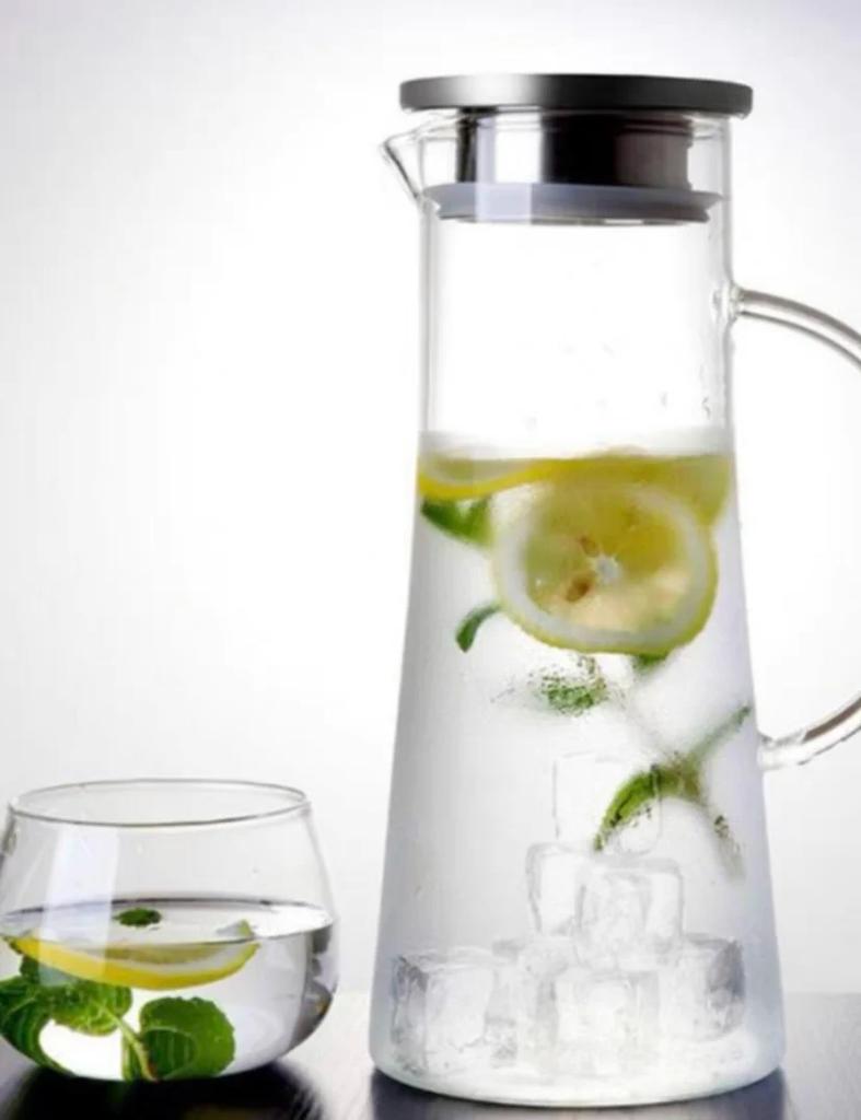 1500ml Transparent Heat-Resistant Glass Pitcher - Hot/Cold Water, Juice & Beverage Container, Easy Clean