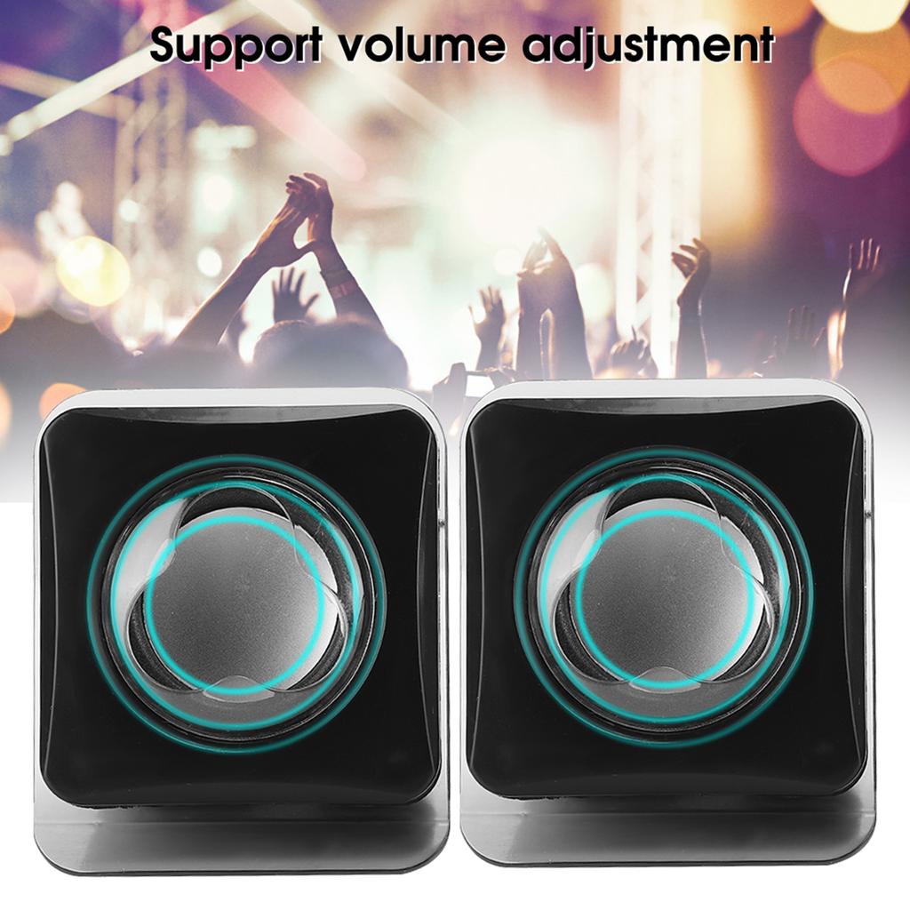 Mini USB2.0 Desktop Laptop Computer Wired Stereo Music Speaker Multimedia Speaker System