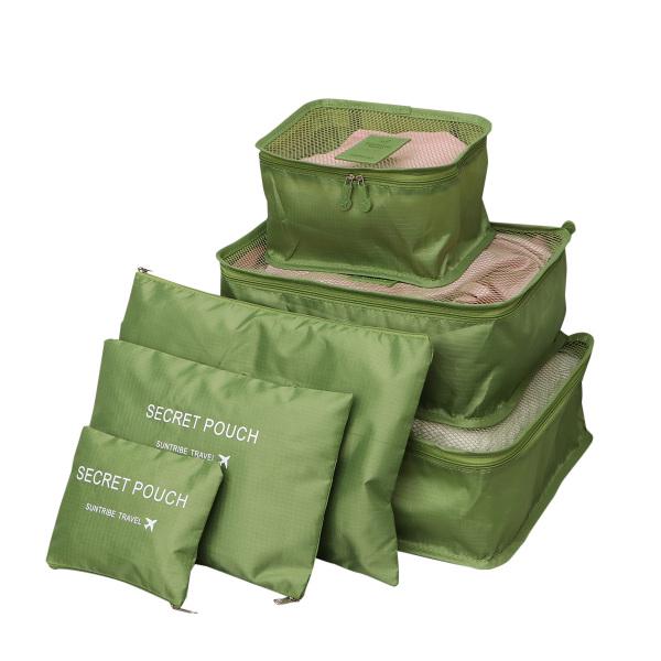 12Pcs/2Set Waterproof Travel Storage Bags Clothes Packing Cube Luggage Organizer Pouch(Green