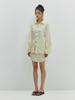 MEENDERI Cut Out Shirring Shirt - Lemon